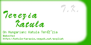 terezia katula business card